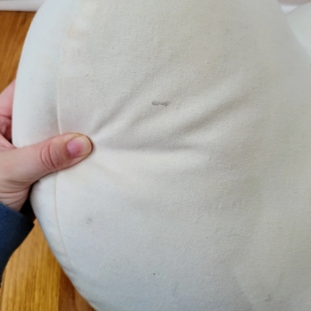 Shabby‎ Chic Heart Shaped Embroidered Throw Pillow Floral Embellished *read*